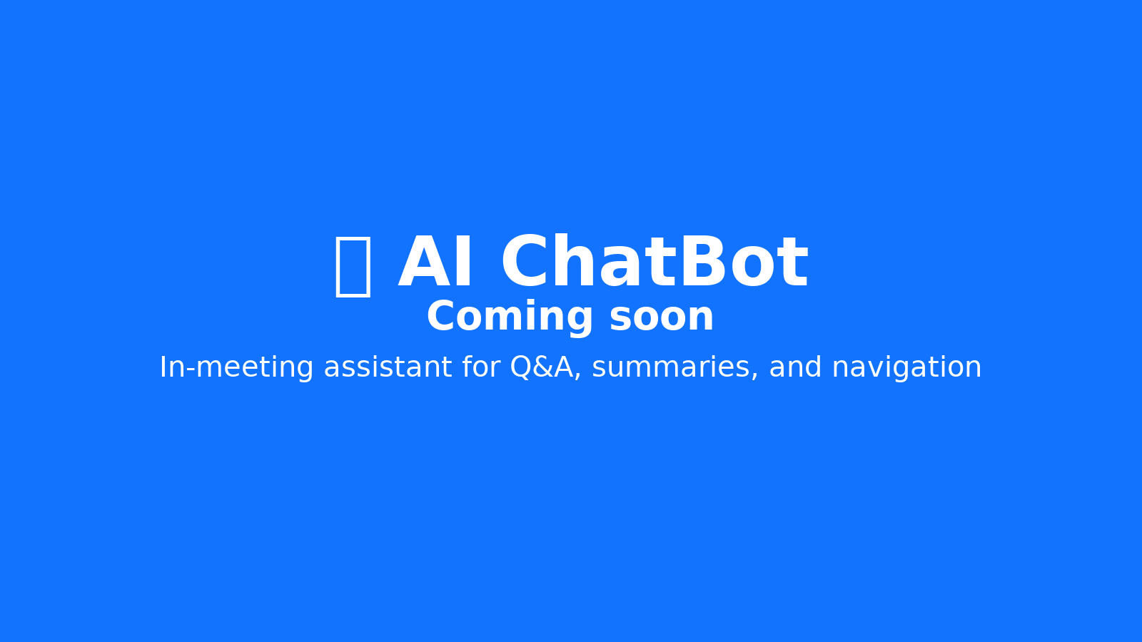 AI ChatBot — Coming Soon